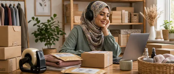 Listener enjoying an Audible story